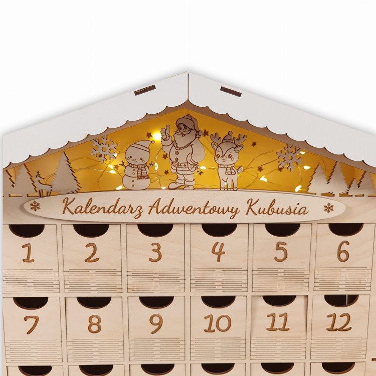 Podświetlany kalendarz adwentowy
