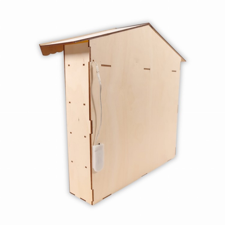 domek adwentowy z sklejki