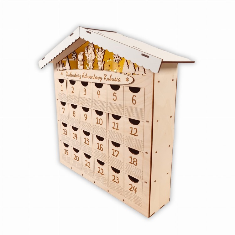 domek adwentowy z led