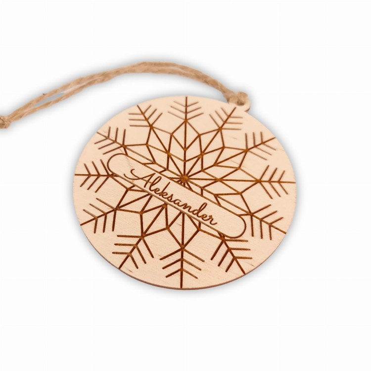 drewniana zawieszka na choinkę