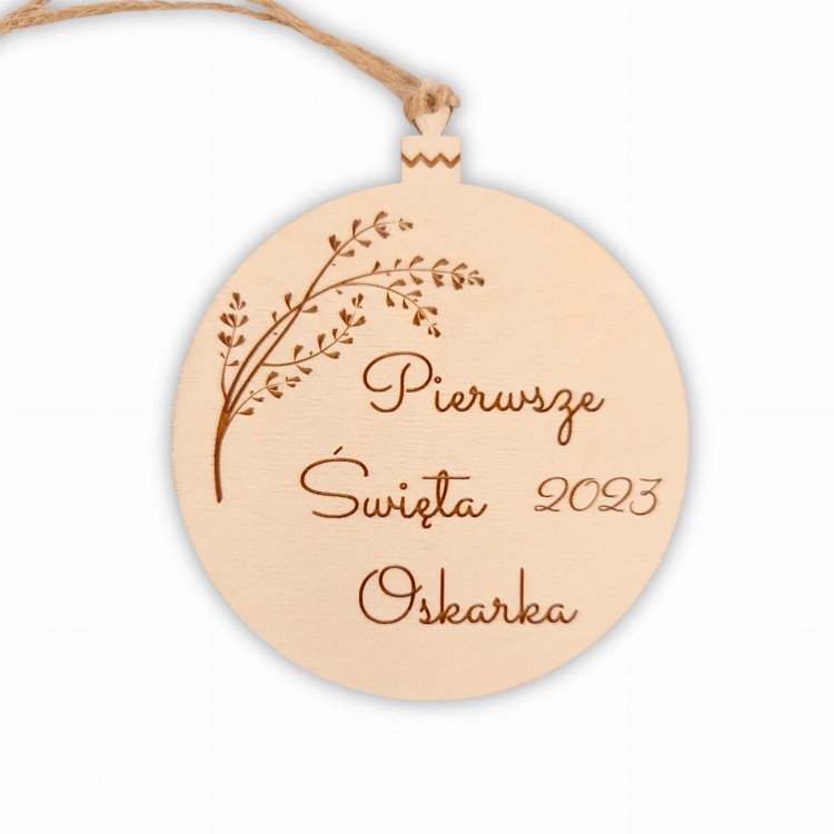 drewniana zawieszka na choinkę