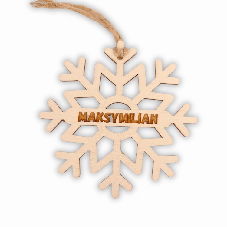 śnieżynka z sklejki