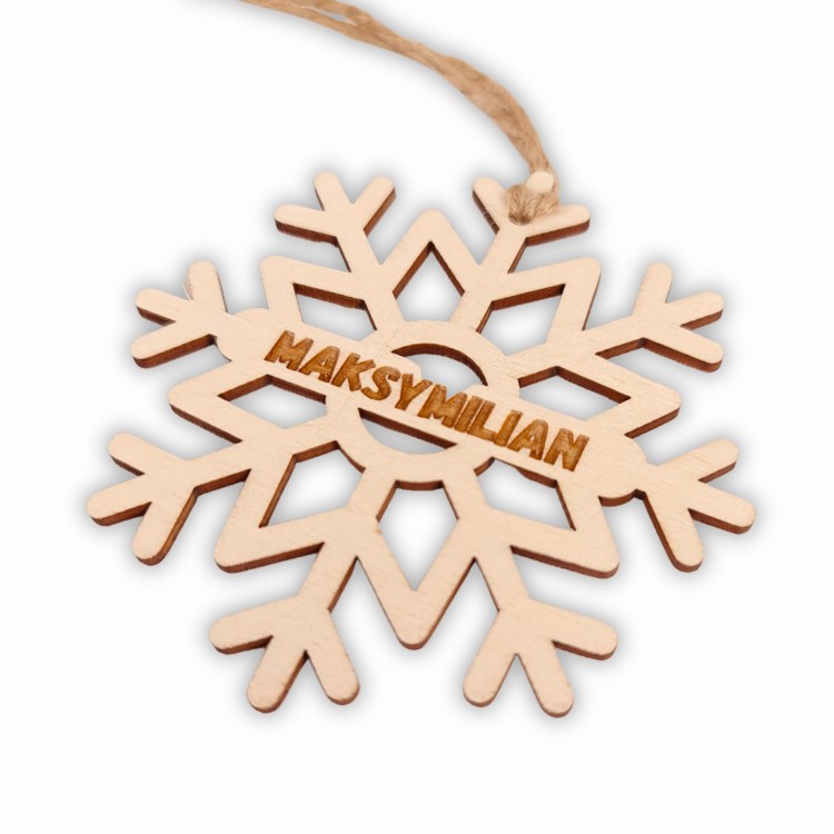 płatek śniegu z sklejki