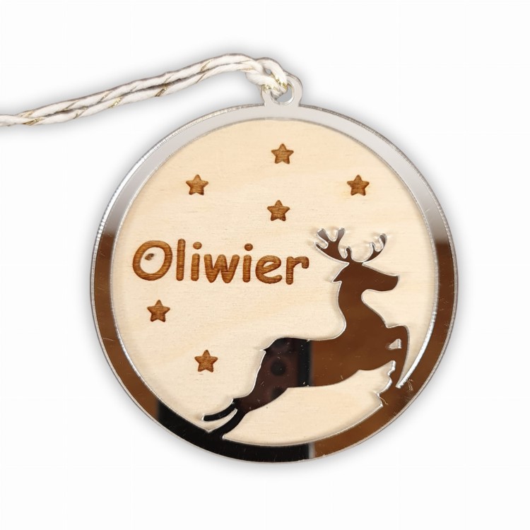 bombka z imieniem srebrna