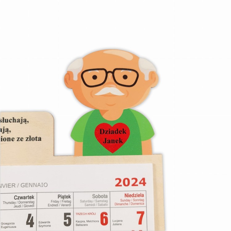Kalendarz z imieniem na dzień dziadka