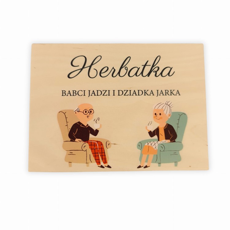 Skrzynka z nadrukiem na dzień dziadka i babci