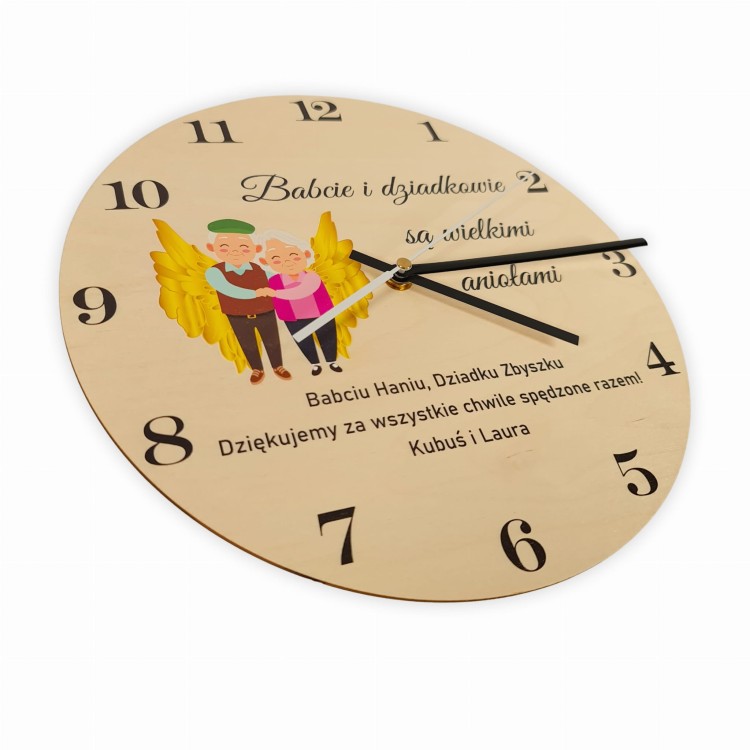 Zegar personalizowany prezent dla babci i dziadka