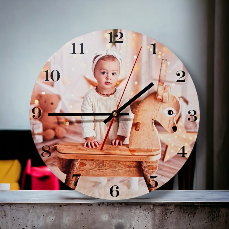 Zegar z zdjęciem dziecka