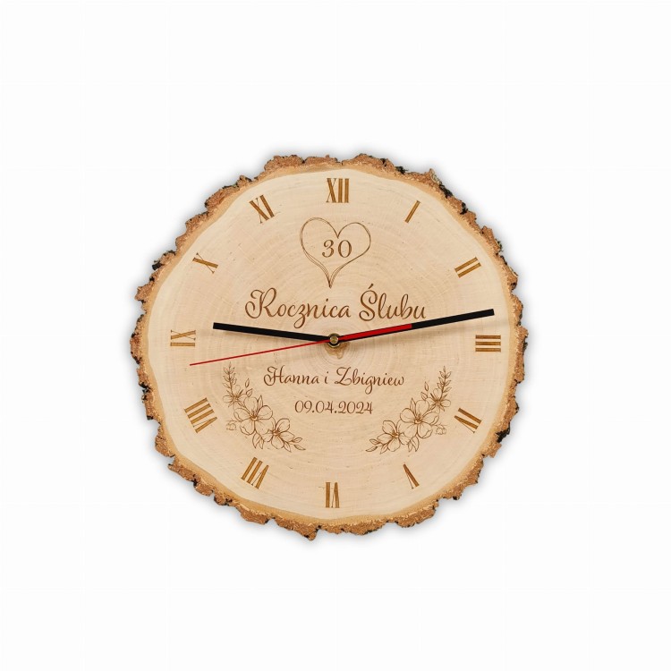 Zegar plaster brzozy prezent na rocznicę ślubu (1).jpg