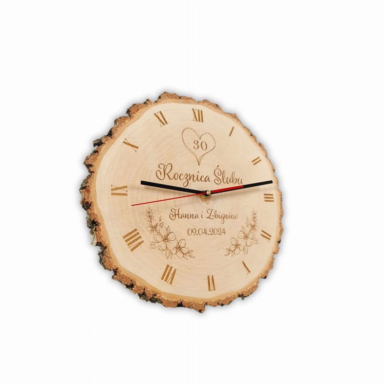 Zegar plaster brzozy prezent na rocznicę ślubu (2).jpg