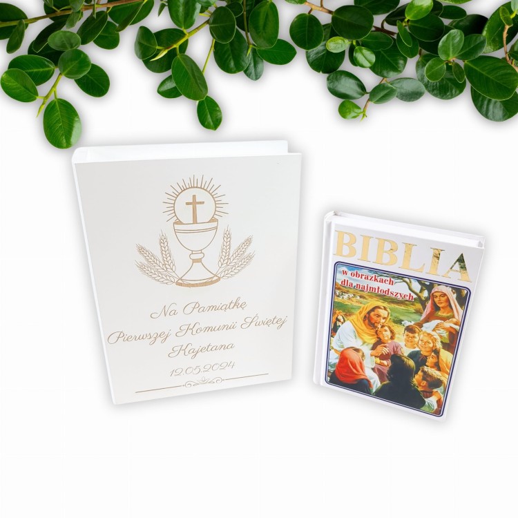 BIałe pudełko na biblie z życzenaimi Pamiątka Komunii Świętej (6).jpg