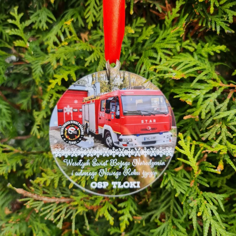 Strażacka zawieszka na choinkę.webp
