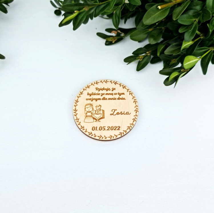 magnes podziękowanie na komunię