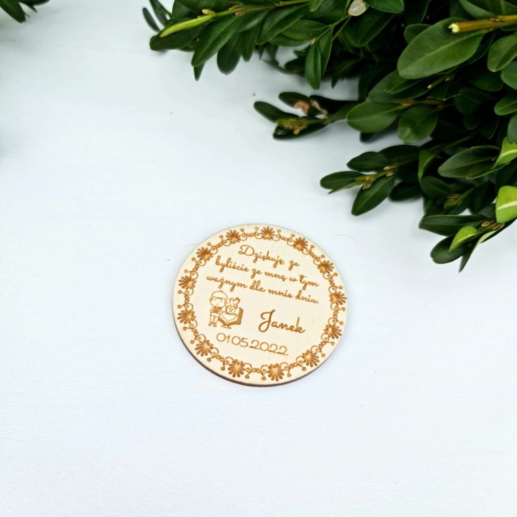 podziękowanie magnes komunia święta