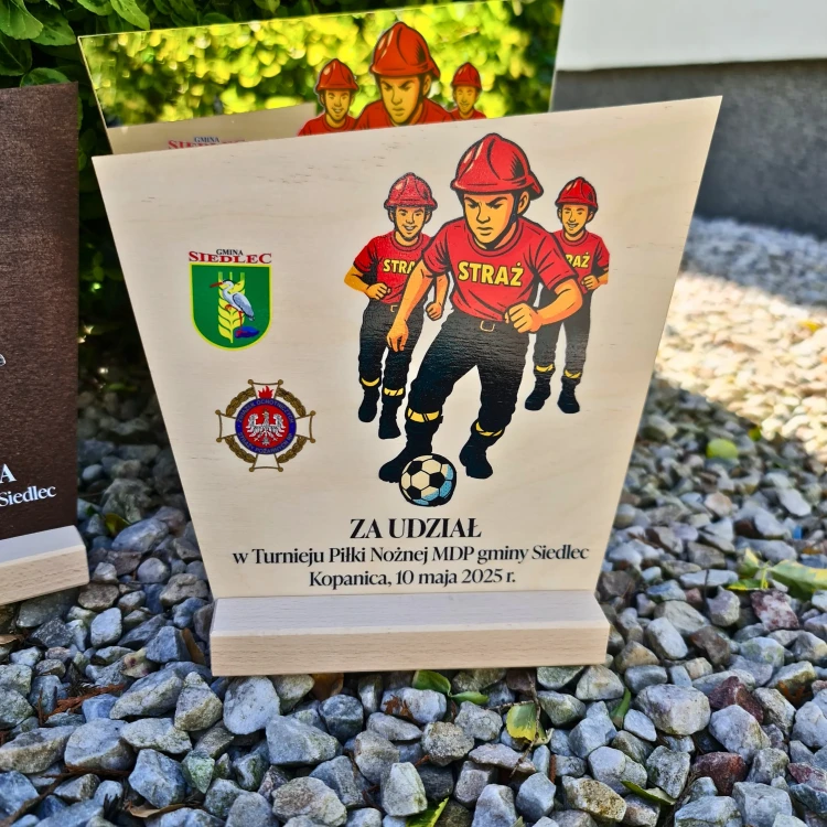 Statuetka za udział w zawodach - nadruk na sklejce.webp