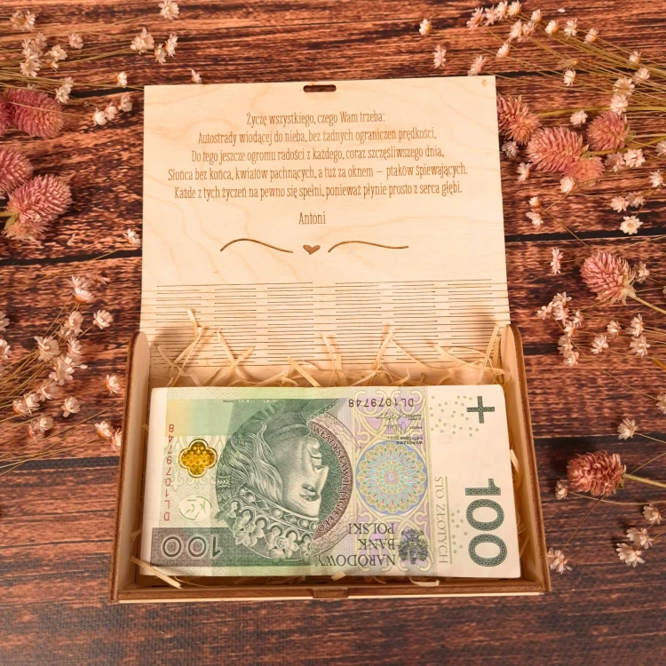 Pudełko na banknoty na ślub.webp