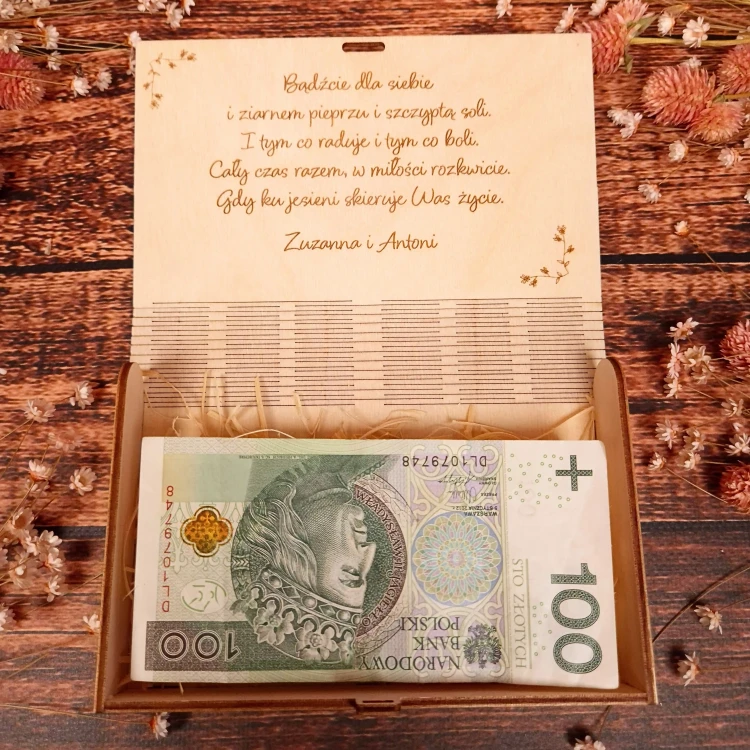 Pamiątka na rocznicę ślubu pudełko na pieniądze.webp