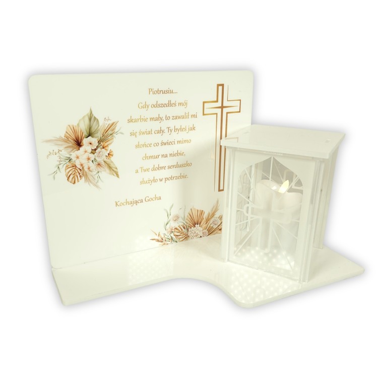 Biały personalizowany znicz.jpg