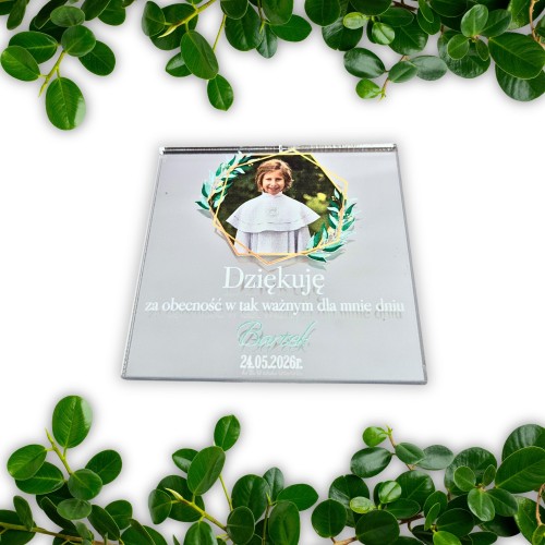 magnes z zdjęciem na komunię