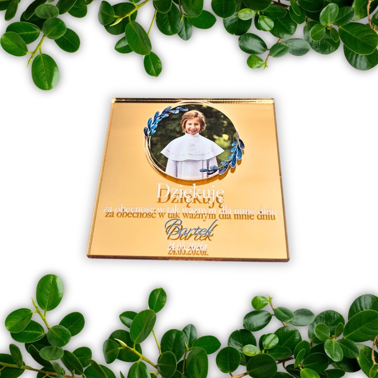 personalizowane podziękowania dla gości na komunię