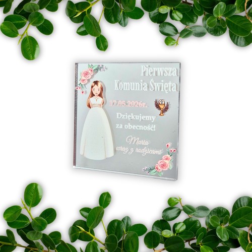 podziękowanie dla gości na Komunię