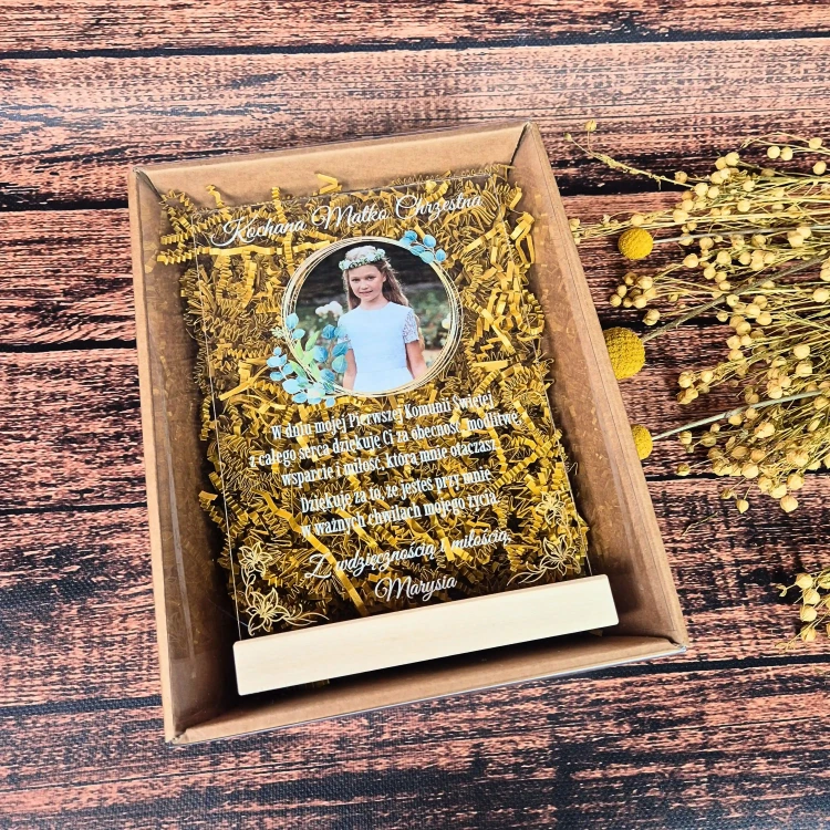 podziękowanie dla rodziców chrzestnych na Komunię