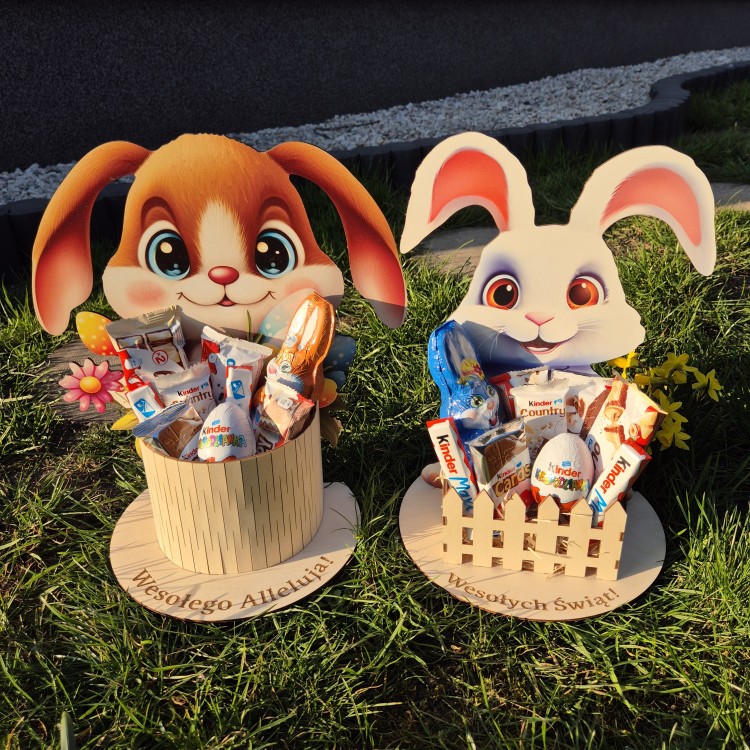 zajączek na słodycze koszyczek wielkanocny na słodycze