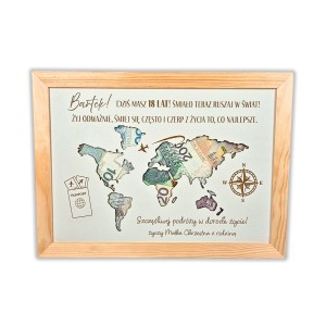 ramka na pieniądze na 18 urodziny