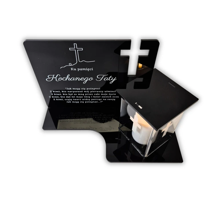 personalizowany znicz dla taty
