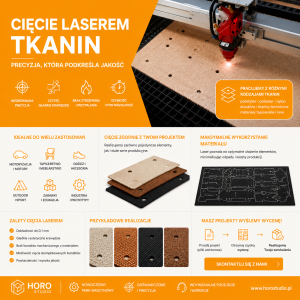 Usługa cięcia laserowego i grawerowania tkanin