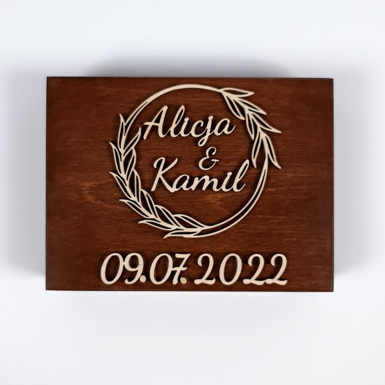 Personalizowane pudełko na obrączki
