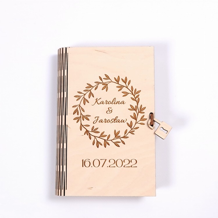 Drewniana pamiątka na ślub