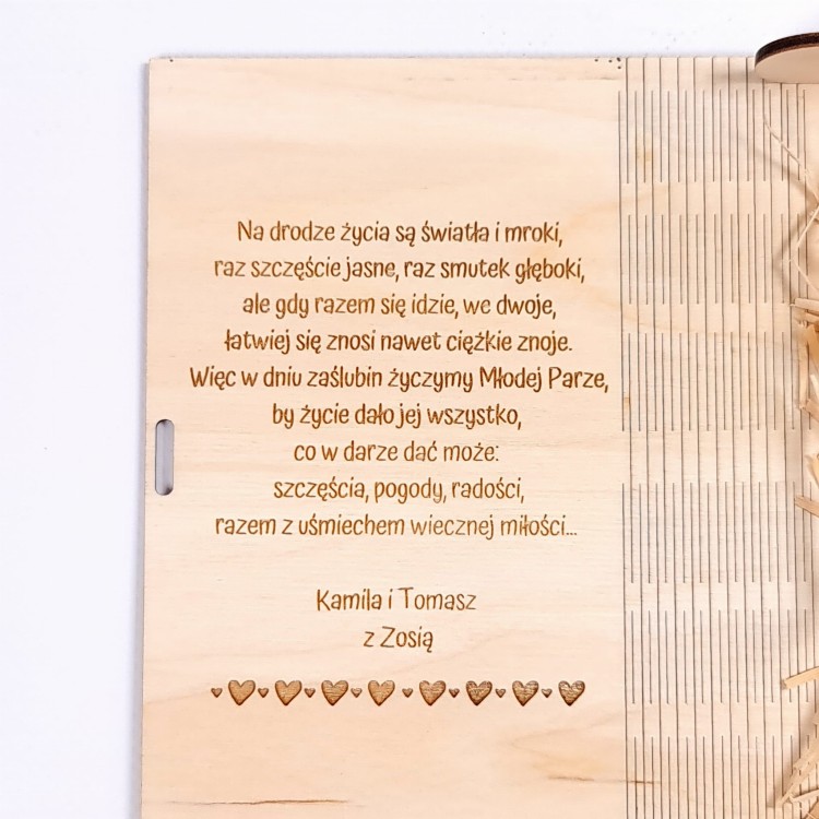 Pudełko na pieniądze z personalizowanym grawerem