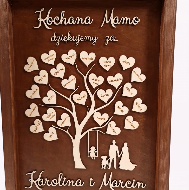 Personalizowane podziękowanie ślub