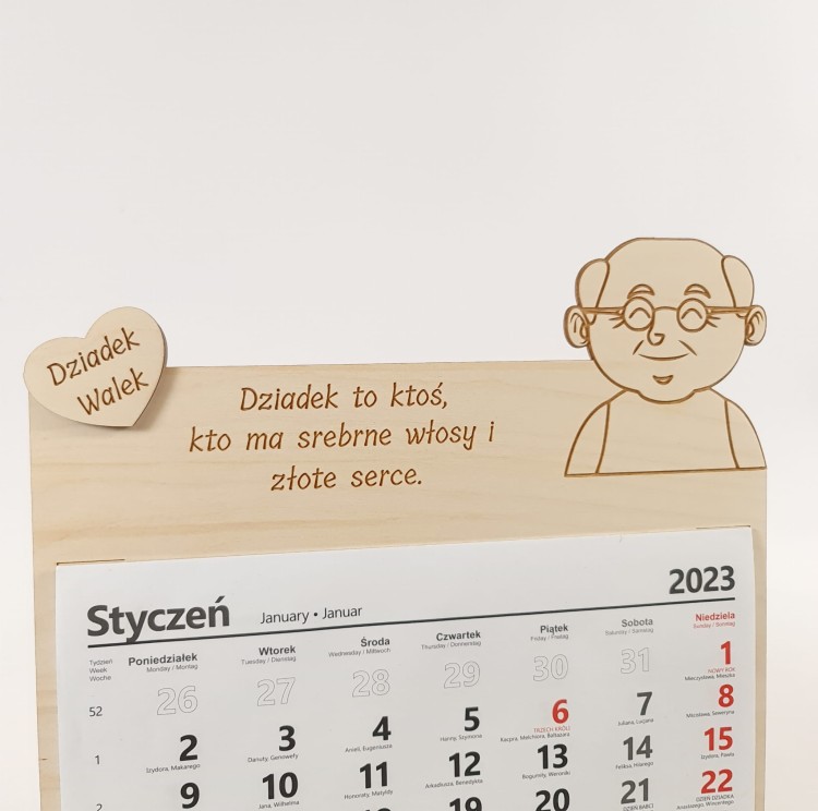 kalendarz dla dziadka prezent na dzień dziadka