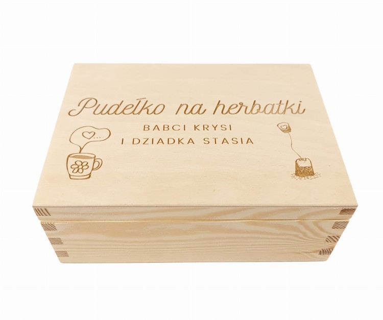 skrzynka na herbatę dzień babci i dzień dziadka