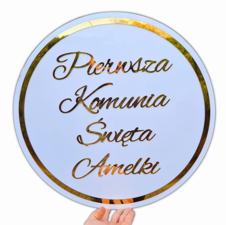 pierwsza komunia święta dekoracja z imieniem dziecka