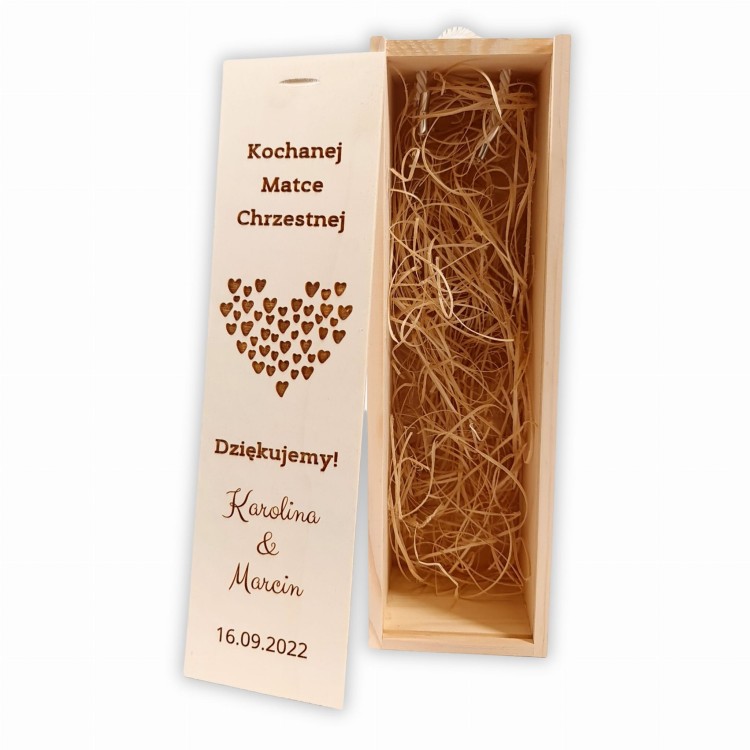 Skrzynka na wino podziękowanie ślub