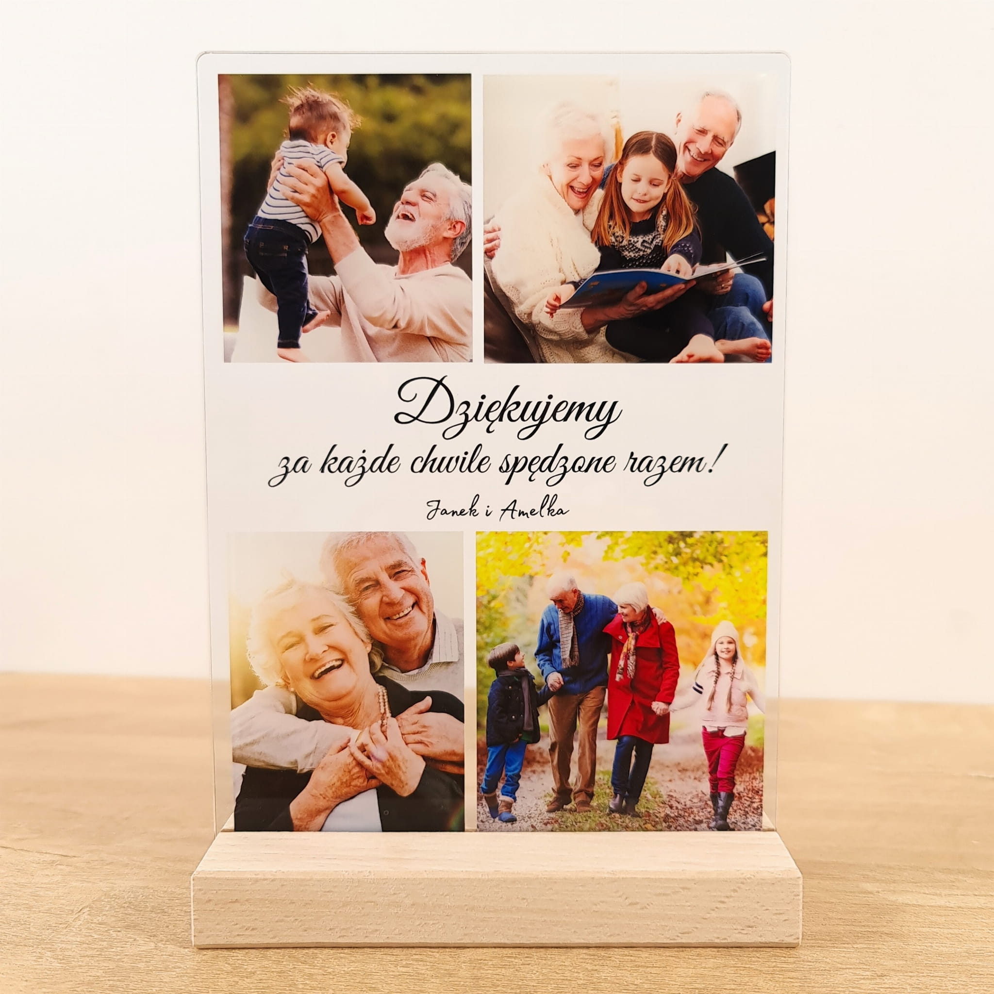 Druk na szkle Wspólny prezent dla Dziadków