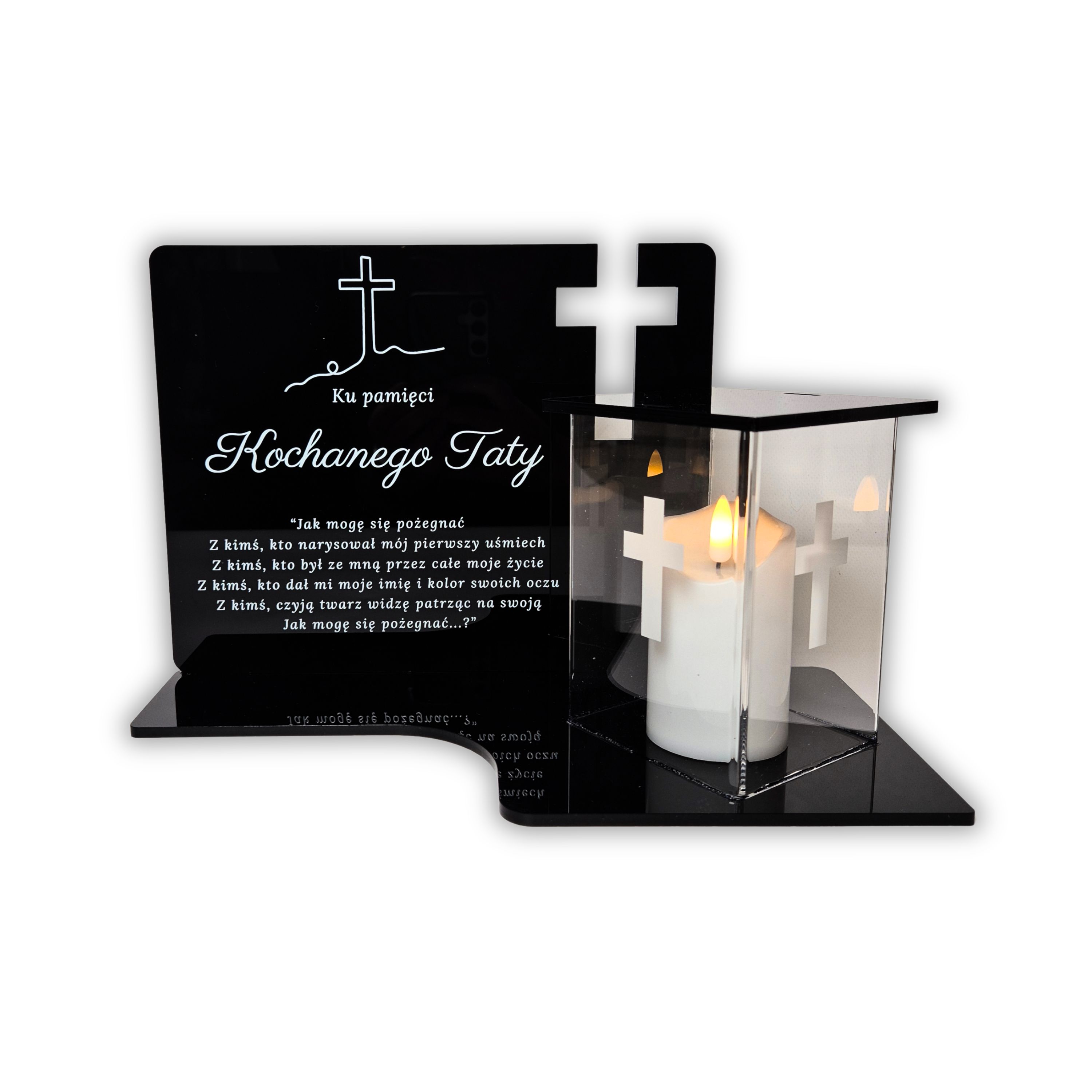 Znicz LED z dedykacją dla Taty